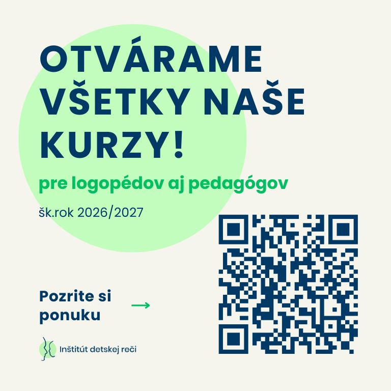 Otvárame všetky naše odborné kurzy - pre logopédov aj pedagogických a odborných zamestnancov