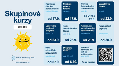 Otvárame skupinové kurzy pre deti!