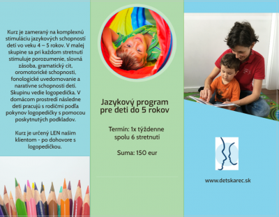 Kurz pre deti do 5 rokov - Jazykový program